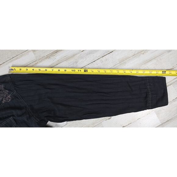 Ely Cattleman Shirt Mens 2XL Blk Western VTG Snap Long Sleeve w/Floral Design - Picture 5 of 11